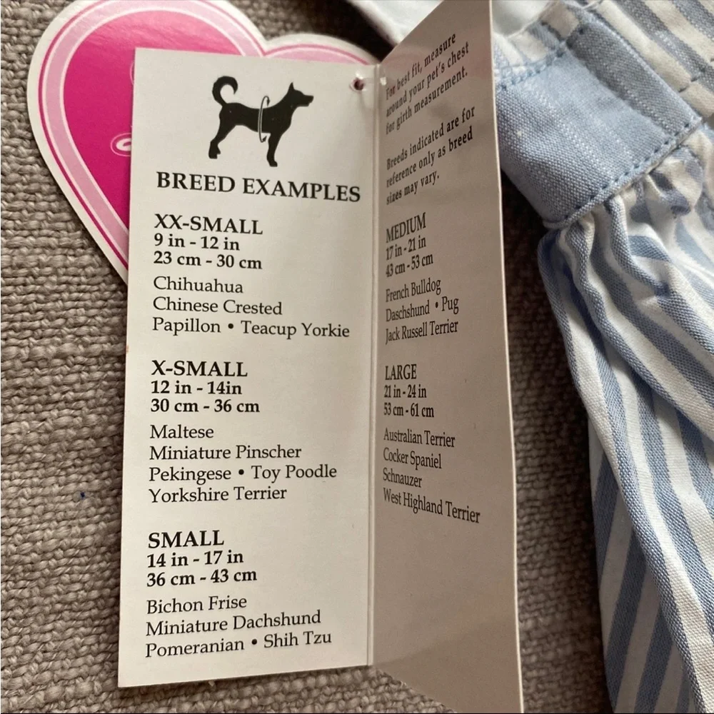 Dog Dress | White & Blue Stripe